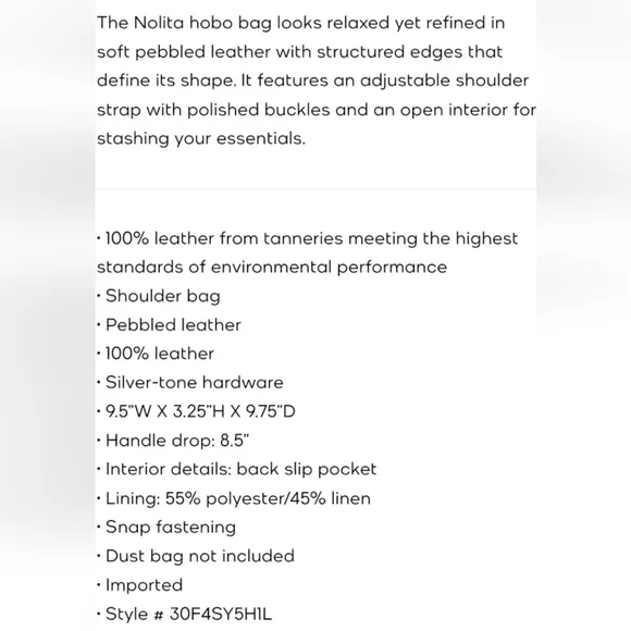 Michael Kors Nolita Crescent Bag NWOT - Picture 9 of 9